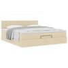 vidaXL Οθωμανικό κρεβάτι με στρώμα Cream 180x200cm ύφασμα