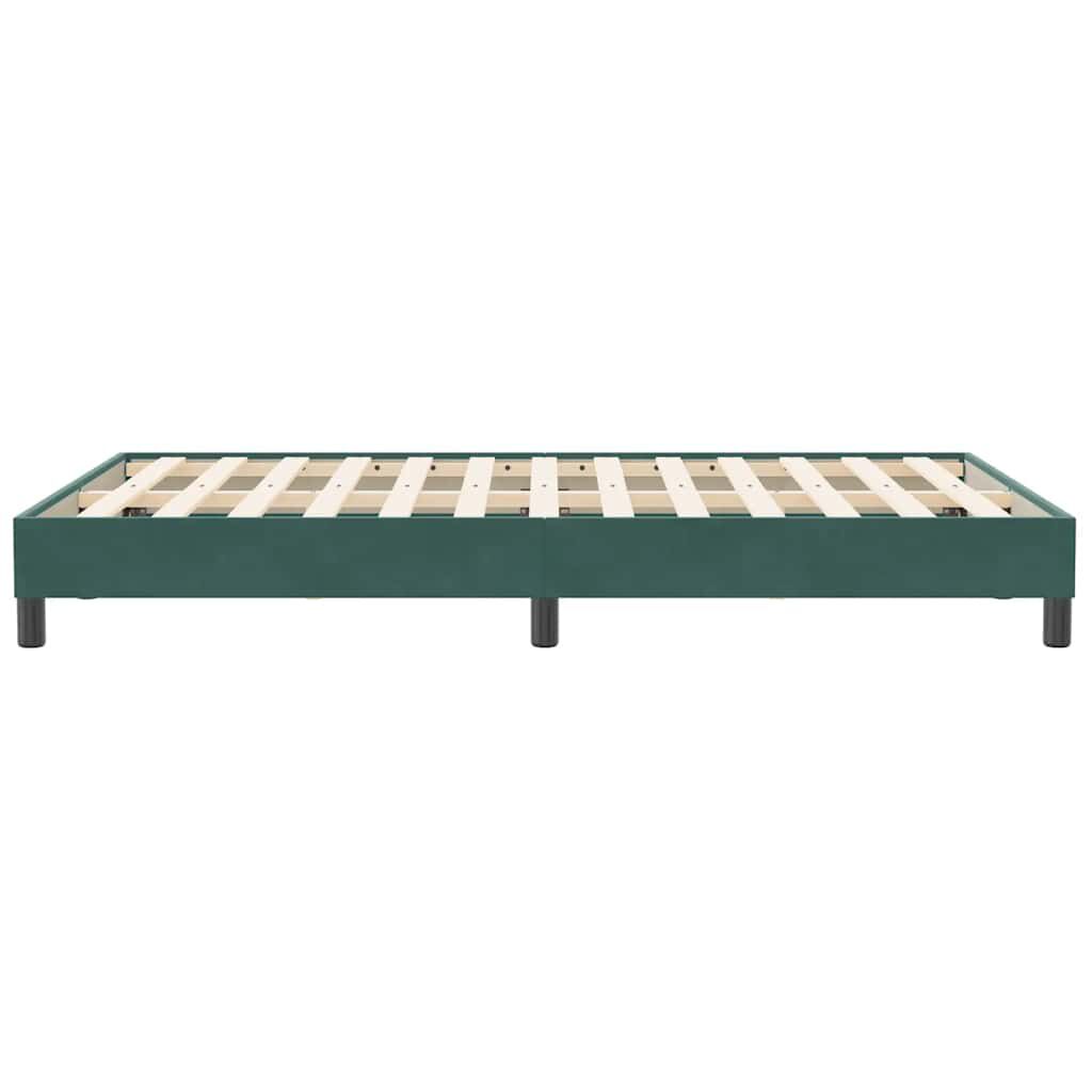 vidaXL Box Spring Κρεβάτι χωρίς στρώμα Σκούρο πράσινο Βελούδινο