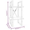vidaXL Βιβλιοθήκη με 2 Ράφια Γκρι Sonoma 40x30x70 εκ. Επεξεργ. Ξύλο