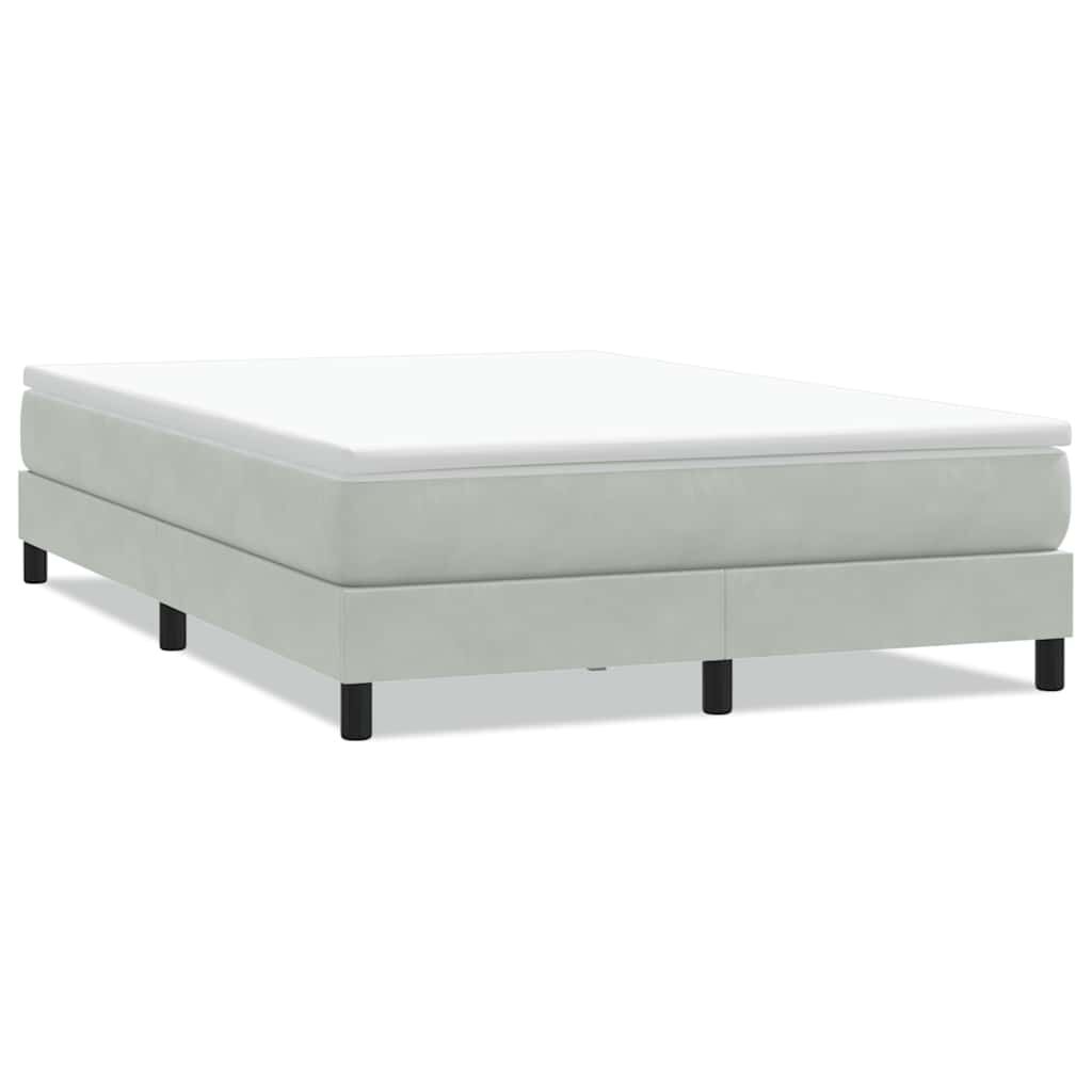 vidaXL Box Spring Κρεβάτι χωρίς στρώμα Ανοιχτό γκρι Βελούδινο