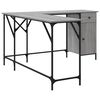 vidaXL Γραφείο Γκρι Sonoma 141x141x75 εκ. από Επεξεργασμένο Ξύλο
