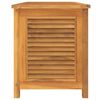 vidaXL Μπαούλο Αποθήκευσης Κήπου με Τσάντα 114x50x58εκ Μασίφ Ξύλο Teak