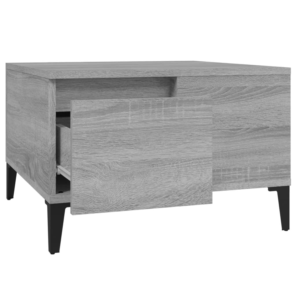 vidaXL Τραπεζάκι Σαλονιού Γκρι Sonoma 55x55x36,5εκ. Επεξεργασμένο Ξύλο