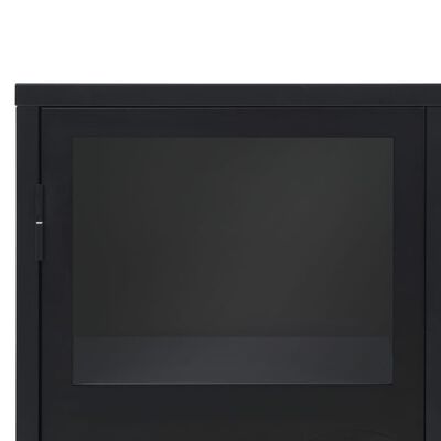 vidaXL Μπουφές με Βιομηχανικό Στιλ Μαύρος 120 x 35 x 70 εκ. Μεταλλικός