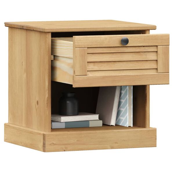 vidaXL Κομοδίνο VIGO 42 x 35 x 42 εκ. από Μασίφ Ξύλο Πεύκου