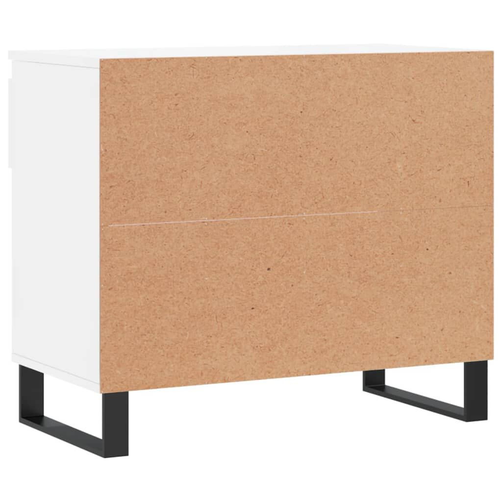 vidaXL Παπουτσοθήκη Γυαλιστερή Λευκή 70x36x60 εκ. Επεξεργασμένο Ξύλο