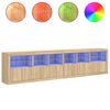 vidaXL Μπουφές με LED Sonoma Δρυς 283 x 37 x 67 εκ.