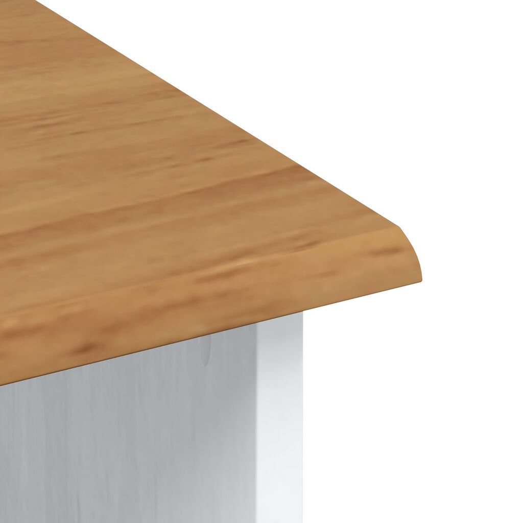 vidaXL Μπουφές “ASKIM” Λευκός 91x40x199.5 cm Μασίφ Ξύλο Πεύκου