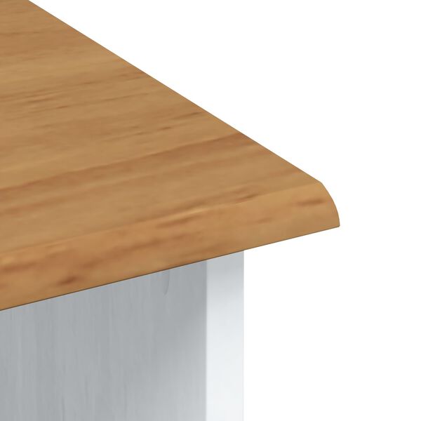 vidaXL Μπουφές “ASKIM” Λευκός 91x40x199.5 cm Μασίφ Ξύλο Πεύκου