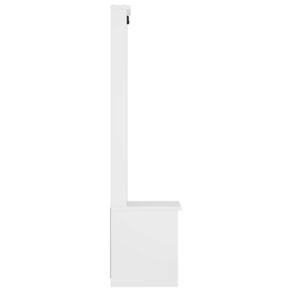vidaXL Δέντρο χωλ SANDNES Λευκό 45x40x159,5 εκ. Πεύκο μασίφ ξύλο