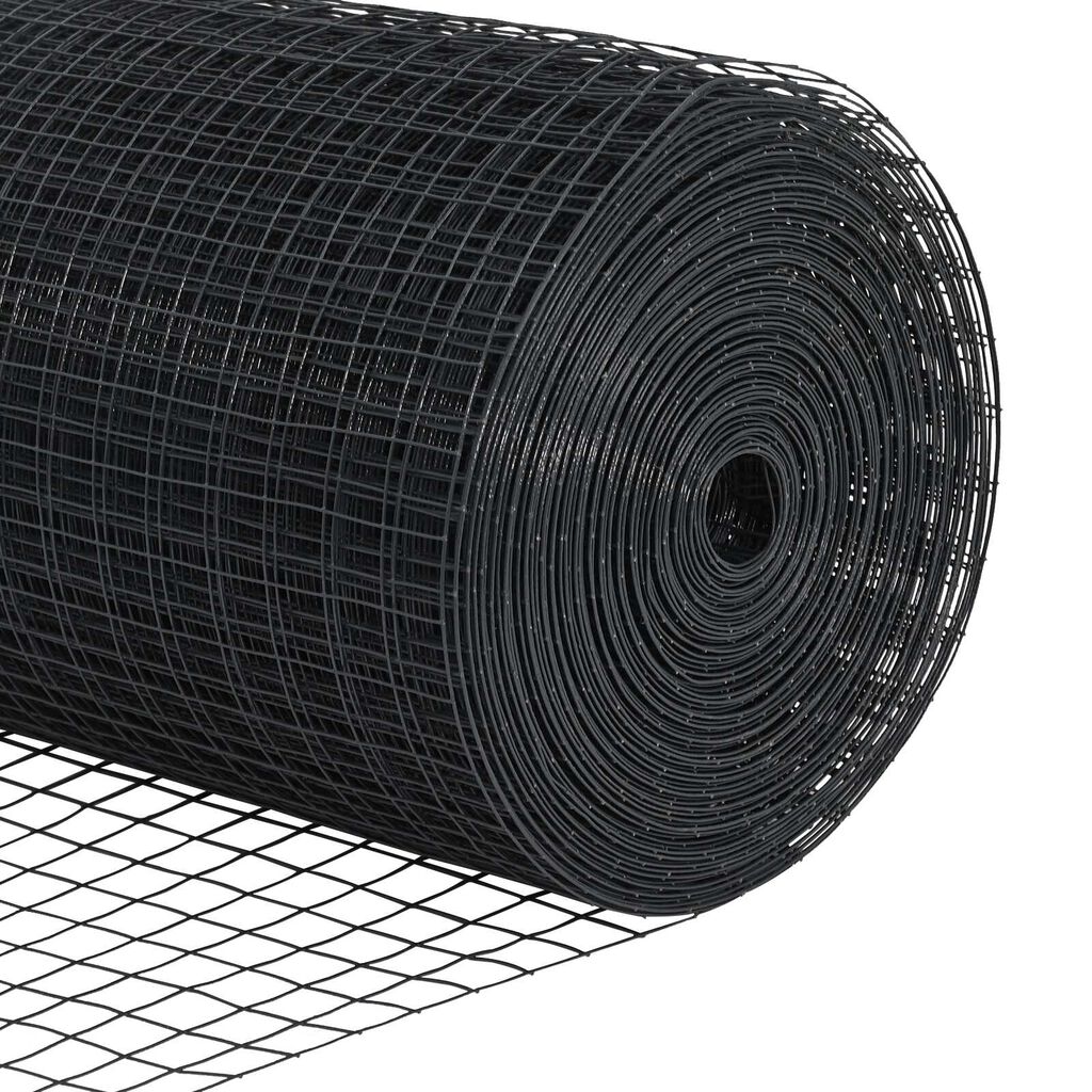 vidaXL Φράχτης Welded Wire με 7 παλάμες Γκρι 1.6x10 μ