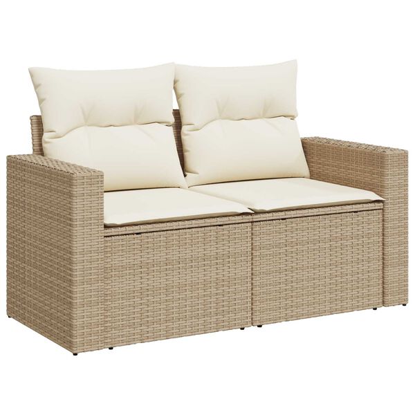 vidaXL Σετ Καναπέ Κήπου 8 pcs Μπεζ συνθετικό ρατάν