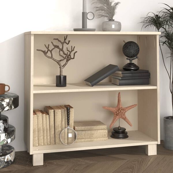 vidaXL Ντουλάπι HAMAR Καφέ Μελί 85 x 35 x 80 εκ. Μασίφ Ξύλο Πεύκου