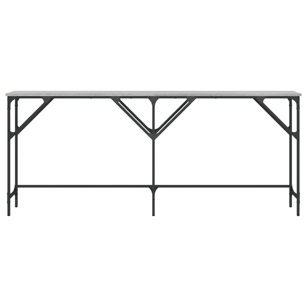 vidaXL Τραπέζι Κονσόλα Γκρι Sonoma 180x29x75 εκ. Επεξεργασμένο Ξύλο