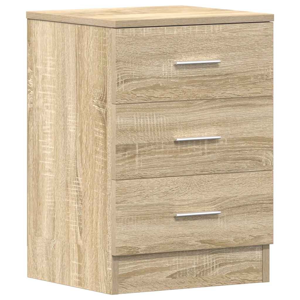 vidaXL Κομοδίνα 2 τεμ. Χρώμα Sonoma Δρυς 38x35x56 εκ. από Επεξ. Ξύλο