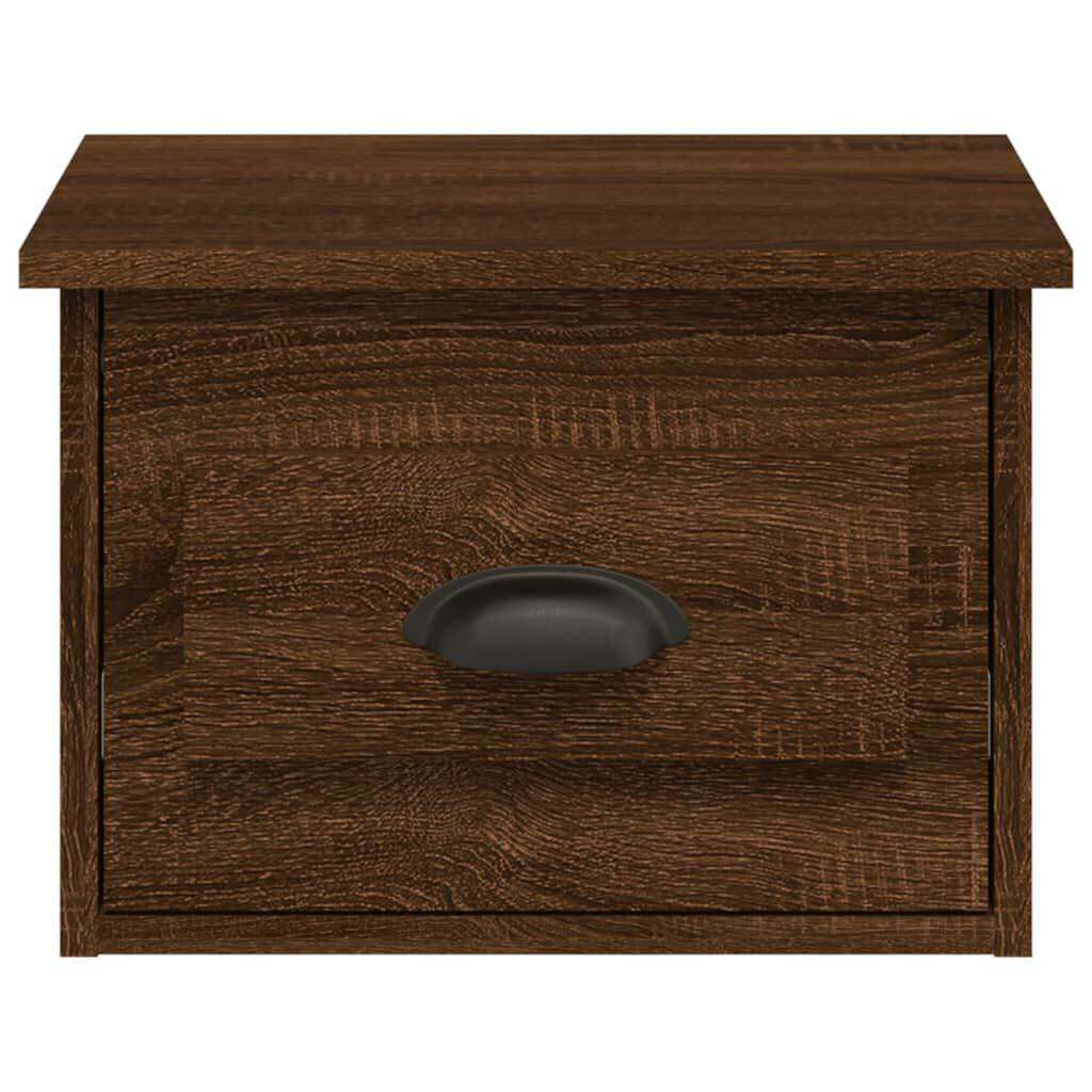vidaXL Κομοδίνα Επιτοίχια 2 τεμ. Καφέ Δρυς 41,5x36x28 εκ.