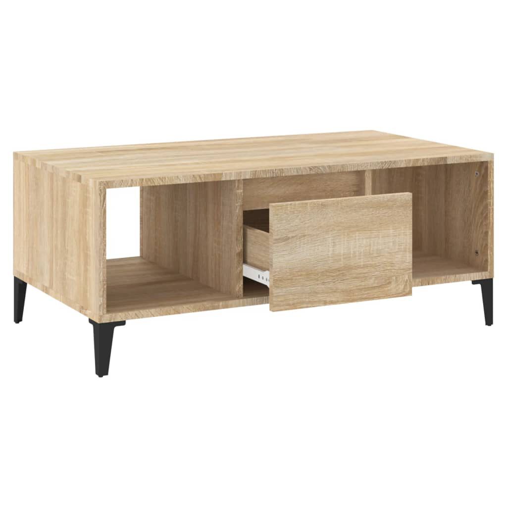 vidaXL Τραπεζάκι Σαλονιού Sonoma Δρυς 90x50x36,5 εκ. Επεξεργασμ. Ξύλο