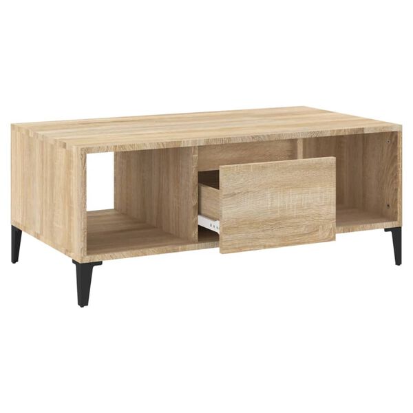 vidaXL Τραπεζάκι Σαλονιού Sonoma Δρυς 90x50x36,5 εκ. Επεξεργασμ. Ξύλο