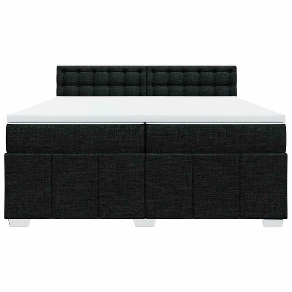 vidaXL &Kappa;&rho;&epsilon;&beta;ά&tau;&iota; Boxspring &mu;&epsilon; &Sigma;&tau;&rho;ώ&mu;&alpha; &Mu;&alpha;ύ&rho;&omicron; 200x200 &epsilon;&kappa;. &Upsilon;&phi;&alpha;&sigma;&mu;ά&tau;&iota;&nu;&omicron;