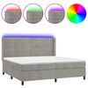 vidaXL &Kappa;&rho;&epsilon;&beta;ά&tau;&iota; Boxspring &mu;&epsilon; &Sigma;&tau;&rho;ώ&mu;&alpha; & LED &Alpha;&nu;.&Gamma;&kappa;&rho;&iota; 200x200 &epsilon;&kappa;. &Beta;&epsilon;&lambda;&omicron;ύ&delta;&iota;&nu;&omicron;