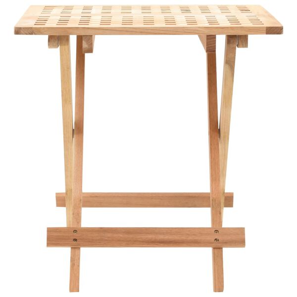 vidaXL Τραπέζι Βοηθητικό Πτυσσόμενο 50x50x49 εκ. Μασίφ Ξύλο Καρυδιάς