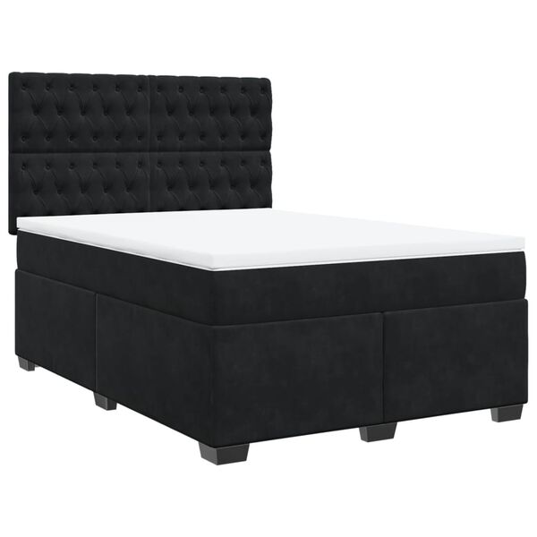 vidaXL &Kappa;&rho;&epsilon;&beta;ά&tau;&iota; Boxspring &mu;&epsilon; &Sigma;&tau;&rho;ώ&mu;&alpha; &Mu;&alpha;ύ&rho;&omicron; 160x200 &epsilon;&kappa;. &Beta;&epsilon;&lambda;&omicron;ύ&delta;&iota;&nu;&omicron;