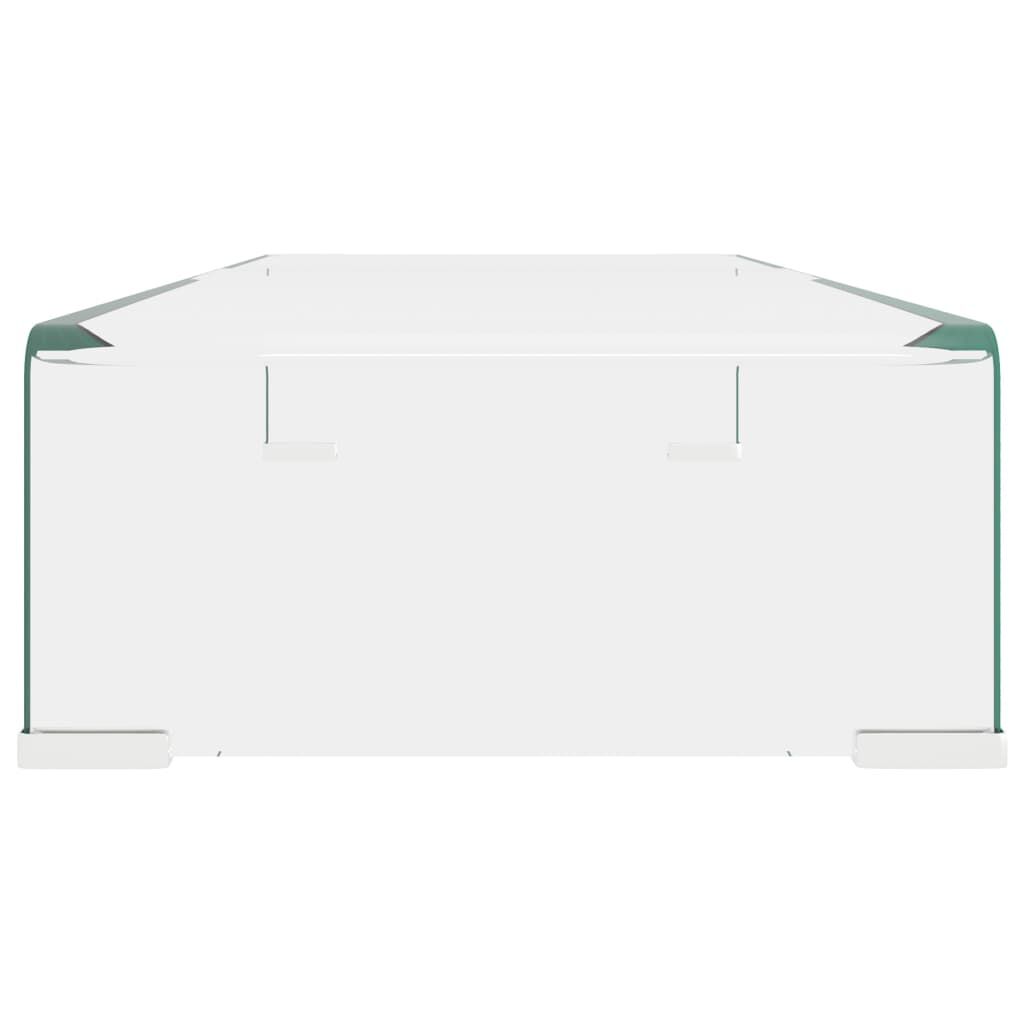 vidaXL Βάση Τηλεόρασης/Οθόνης Διάφανη 70 x 30 x 13 εκ. Γυάλινη