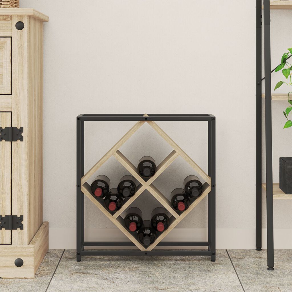 vidaXL Ράφι κρασιών Sonoma Oak 51x18x52,5 εκ. Κατασκευασμένο από ξύλο με επεξεργασία