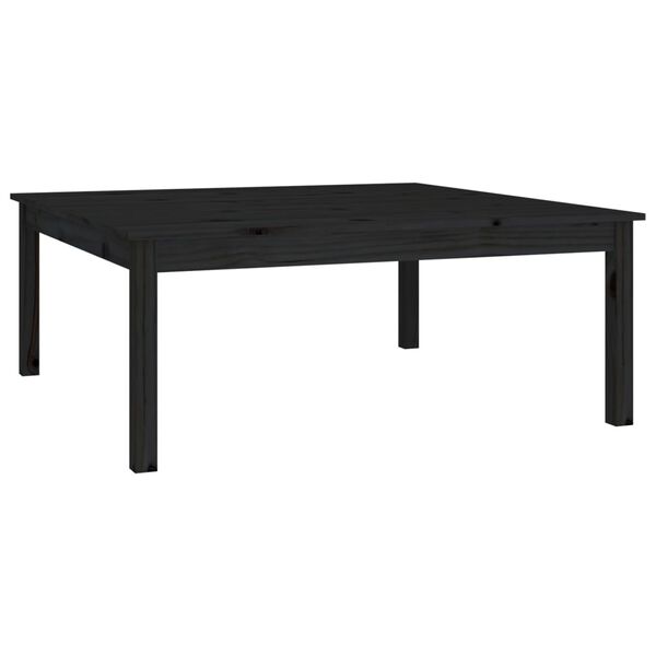 vidaXL Τραπεζάκι Σαλονιού Μαύρο 100x100x40εκ. από Μασίφ Ξύλο Πεύκου