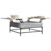 vidaXL Τραπεζάκι Σαλονιού Γκρι Sonoma 95x95x45 εκ Επεξ Ξύλο + Μέταλλο