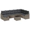 vidaXL Σετ Καναπέ Κήπου 9 pcs Γκρι 287,5 x 177,5 x 85 εκ. Πολυ ράταν
