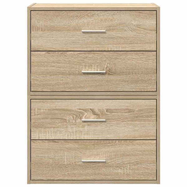 vidaXL Ντουλάπια με 2 συρτάρια 2 τεμ. Sonoma Δρυς 60x31x40 εκ.