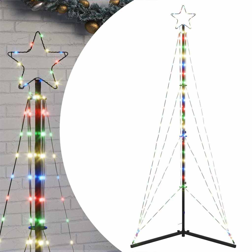 vidaXL Χριστουγεννιάτικο δέντρο LED 363 LED πολύχρωμα 182 εκ.