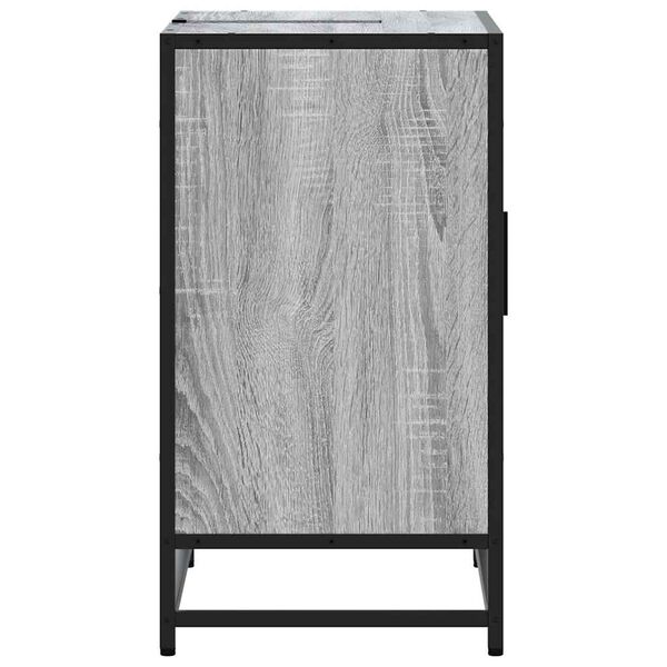 vidaXL Ντουλάπι νιπτήρα μπάνιου γκρι Sonoma 65x33x60 cm