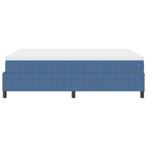 vidaXL Κρεβάτι με Στρώμα σε Μπλε, 140x200 εκ, Βελούδινο Ύφασμα