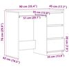 vidaXL Γραφείο Γκρι Sonoma 90x45x76 εκ. από Επεξεργασμένο Ξύλο
