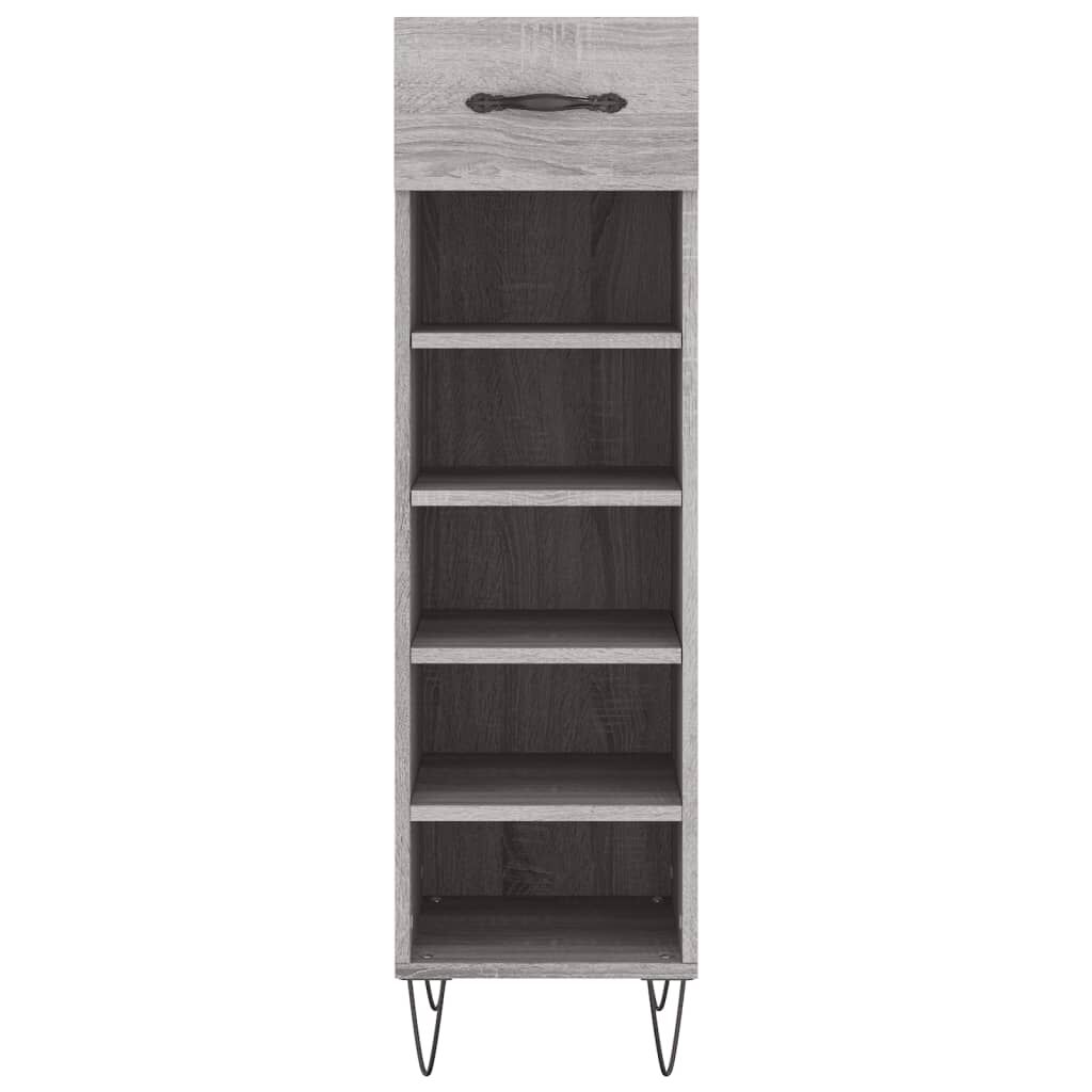 vidaXL Παπουτσοθήκη Γκρι Sonoma 30x35x105 εκ. από Επεξεργασμένο Ξύλο