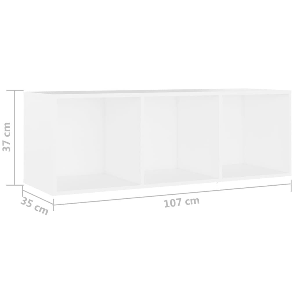 vidaXL Έπιπλα Τηλεόρασης 4 τεμ. Λευκά 107 x 35 x 37 εκ. Μοριοσανίδα