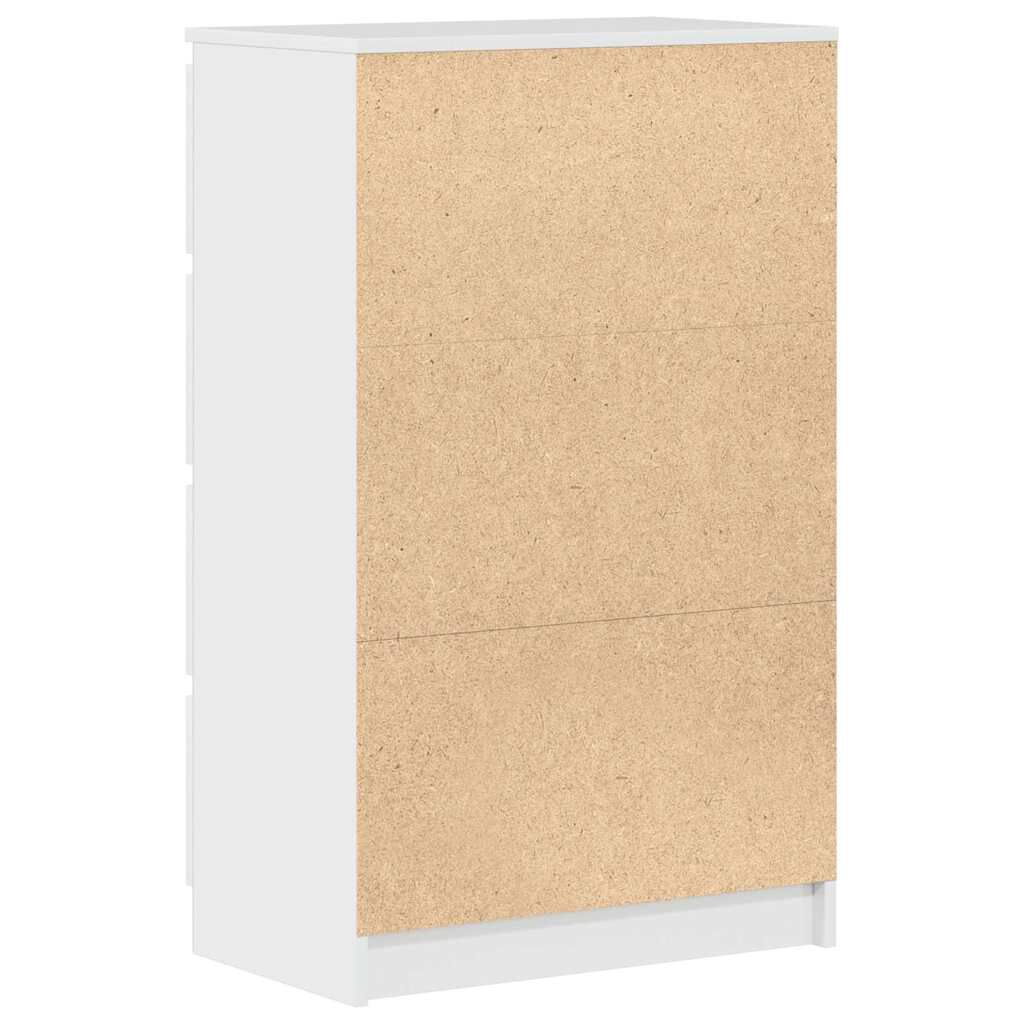 vidaXL Συρταριέρα Γυαλιστερό Λευκό 60x35x98,5 εκ. Επεξεργασμένο Ξύλο