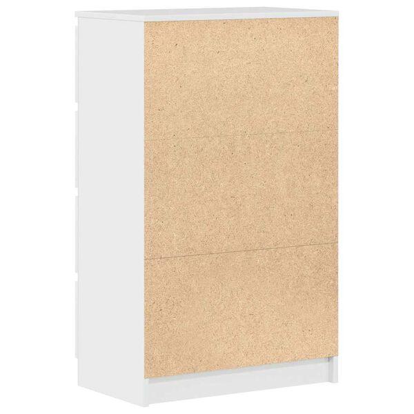 vidaXL Συρταριέρα Γυαλιστερό Λευκό 60x35x98,5 εκ. Επεξεργασμένο Ξύλο