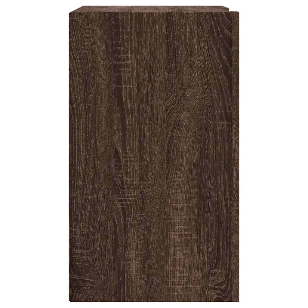 vidaXL Ντουλάπι Τοίχου Καφέ Δρυς 75x35x60 εκ. Επεξεργασμένο Ξύλο