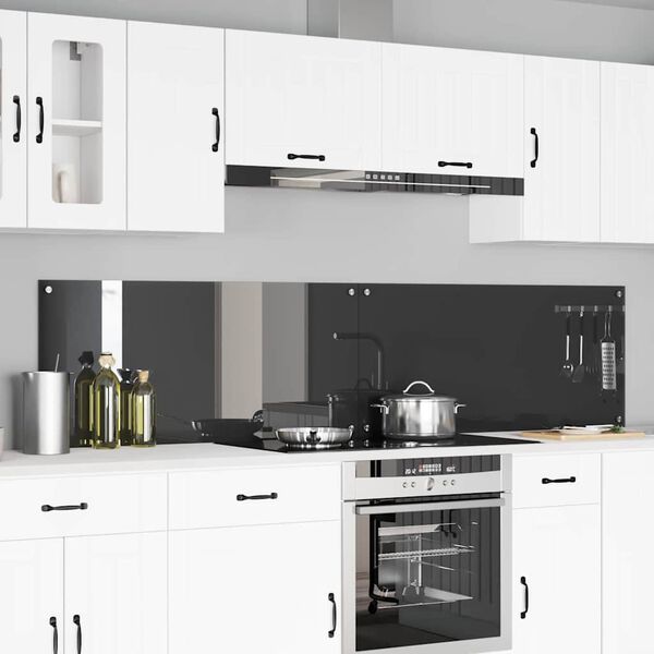 vidaXL Πίσω Πάνελ Κουζίνας 2 pcs Σκούρο Γκρι 110 x 50 cm
