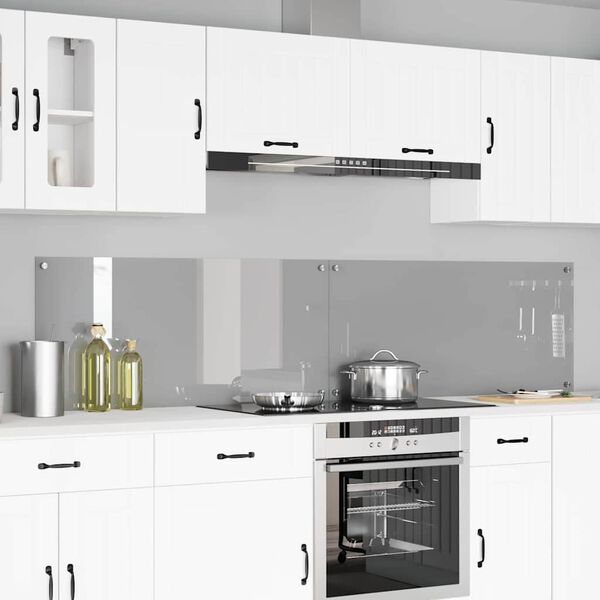 vidaXL Πίσω Πάνελ Κουζίνας 2 pcs Ανοιχτό γκρι 110 x 50 cm