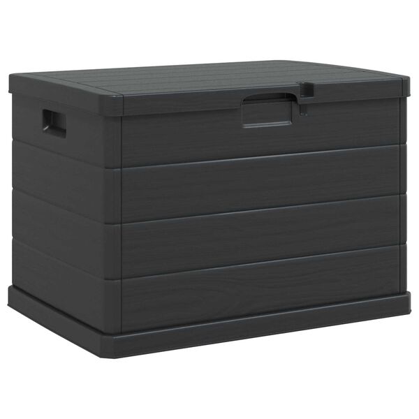 vidaXL Κουτί αποθήκευσης κήπου Ανθρακί 77.5 x 54.5 x 53 εκ. Πλαστικό