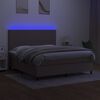 vidaXL &Kappa;&rho;&epsilon;&beta;ά&tau;&iota; Boxspring &mu;&epsilon; &Sigma;&tau;&rho;ώ&mu;&alpha; & LED Taupe 160x200 &epsilon;&kappa;. &Upsilon;&phi;&alpha;&sigma;&mu;ά&tau;&iota;&nu;&omicron;