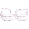 vidaXL Σετ Καναπέ Κήπου με μαξιλάρι 13 pcs Μαύρο Αλουμίνιο
