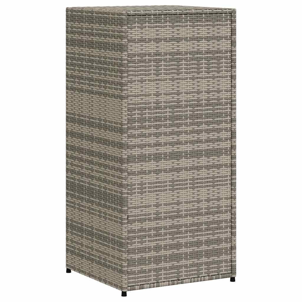 vidaXL Ντουλάπι Αποθήκευσης Κήπου Γκρι 55x55x111 εκ. Συνθετικό Ρατάν