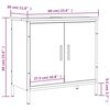 vidaXL Ντουλάπι Νιπτήρα Μπάνιου Καπνιστή Δρυς 60x30x60 εκ. Επεξ. Ξύλο