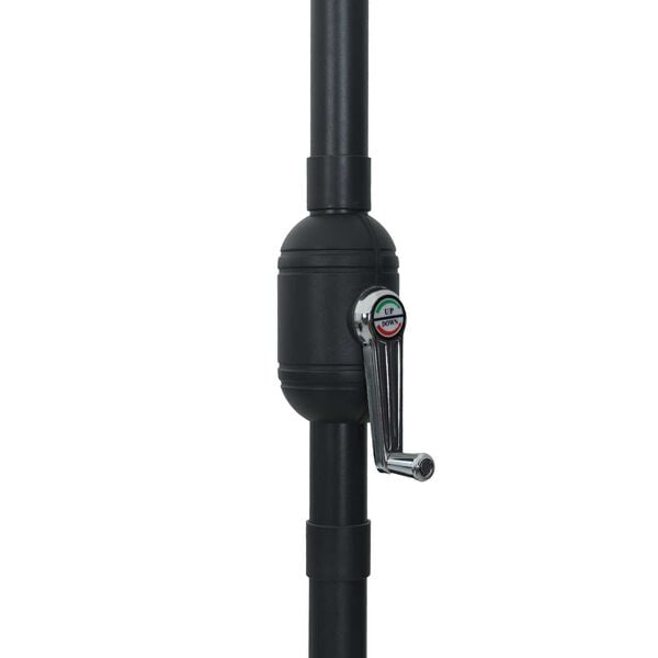 vidaXL Ομπρέλα Κήπου Μαύρο 395 x 395 x 245 εκ. Πολυεστέρας, Χάλυβας