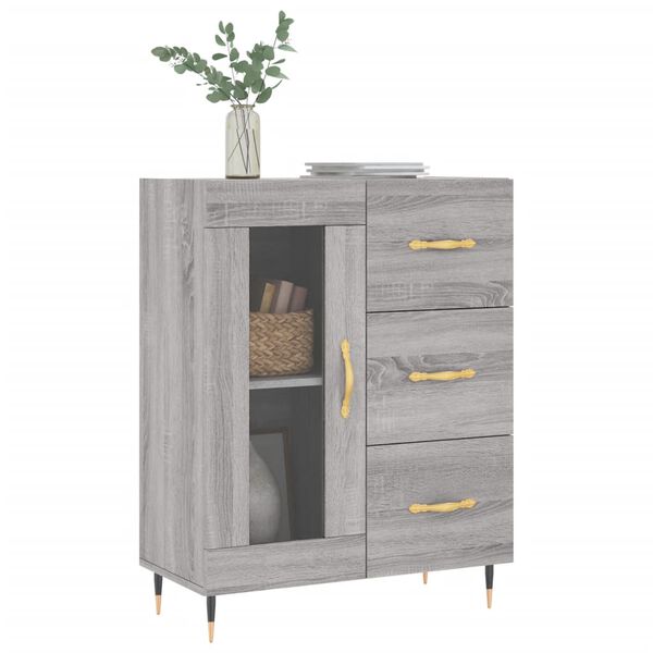 vidaXL Ντουλάπι Γκρι Sonoma 69,5 x 34 x 90 εκ. από Επεξεργασμένο Ξύλο